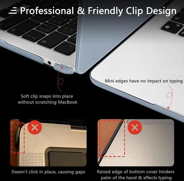 Alt view image 4 of 5 - Batianda Matte Ultra-Thin M4 MacBook Air 15 inch Case 2025 2024 2023 Release Model A3241 A3114 (M3) A2941 (M2) Durable Fingerprint-Resistant, Precision Fit, with TPU Keyboard Cover, Steel Blue