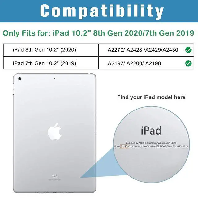 Alt view image 3 of 5 - ProCase iPad 10.2 Case 2020 iPad 8th Generation / 2019 iPad 7th Gen Case Bundle with (5 Pack) ProCase Pen Loop Holder for Notebooks Journals Planners Tablet Case