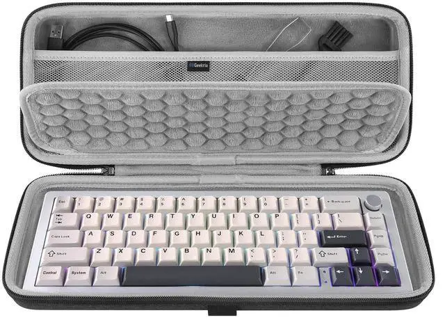 Main image of Geekria 65% Compact Keyboard Case, Hard Shell Travel Carrying Bag for 68 Keys Compact Keyboard, Compatible with Keychron K6/ K6 Pro/Keychron Q2 Pro/ Q2 Max, HyperX Alloy Origins 65 Keyboard