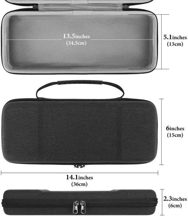 Alt view image 5 of 5 - Geekria 65% Compact Keyboard Case, Hard Shell Travel Carrying Bag for 68 Keys Compact Keyboard, Compatible with Keychron K6/ K6 Pro/Keychron Q2 Pro/ Q2 Max, HyperX Alloy Origins 65 Keyboard
