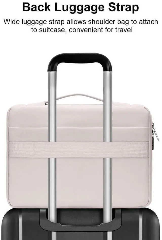 Alt view image 4 of 5 - MOSISO 360 Protective Laptop Case 13.3 inch, 13-13.3 inch Laptop Sleeve Compatible with MacBook Air/Pro 13 / Pro 14, HP Dell ASUS Lenovo,Side Open Bag with 2 Raised&1 Flapover Pockets, Stone Gray