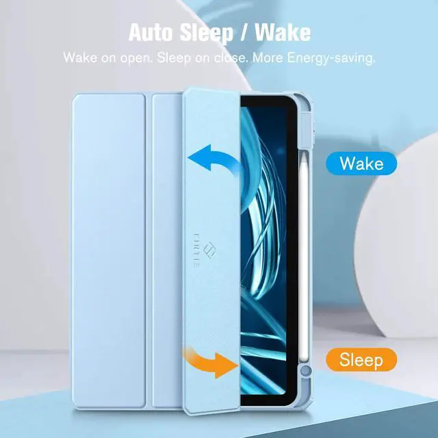 Alt view image 2 of 5 - Fintie Hybrid Slim Case for iPad Air 5th/ 4th Gen 10.9 Inch Bundle with HD Clear 9H Hardness Tempered Glass Screen Protector