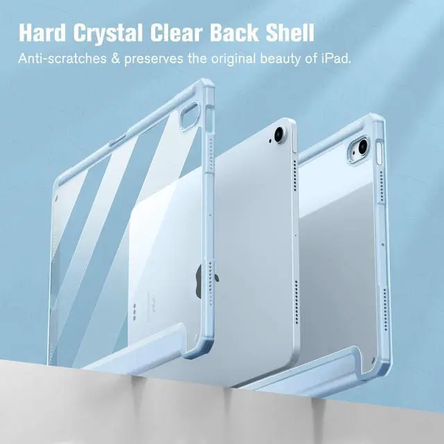 Alt view image 4 of 5 - Fintie Hybrid Slim Case for iPad Air 5th/ 4th Gen 10.9 Inch Bundle with HD Clear 9H Hardness Tempered Glass Screen Protector