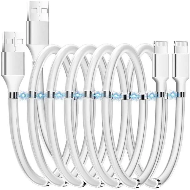 Main image of Magnetic Charging Cable,(6FT) Super Organized Charging Magnetic Absorption Nano Data Cable for Phone 14 pro max/13/12/11/XS/XS Max/XR/X/8/8 Plus/7/7 Plus/6s/6s Plus/6/6 Plus/SE/5s/5c/5/Pad/Pod-2 Pack