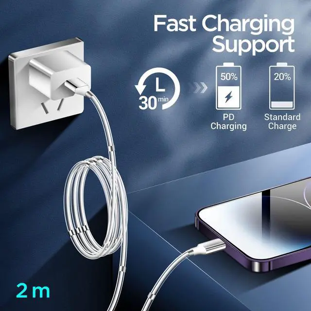 Alt view image 4 of 5 - Magnetic Charging Cable,(6FT) Super Organized Charging Magnetic Absorption Nano Data Cable for Phone 14 pro max/13/12/11/XS/XS Max/XR/X/8/8 Plus/7/7 Plus/6s/6s Plus/6/6 Plus/SE/5s/5c/5/Pad/Pod-2 Pack