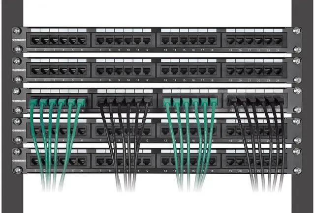Alt view image 4 of 5 - Intellinet Slim Cat6 Ethernet Network Patch Cable - 10-Pack - 10Gbps & 250MHz, Snagless Boot, 30AWG Pure Bare Copper Wire, Gold-Plated Contacts, Lifetime Mfg Warranty - 7ft, 10 Pack, Green