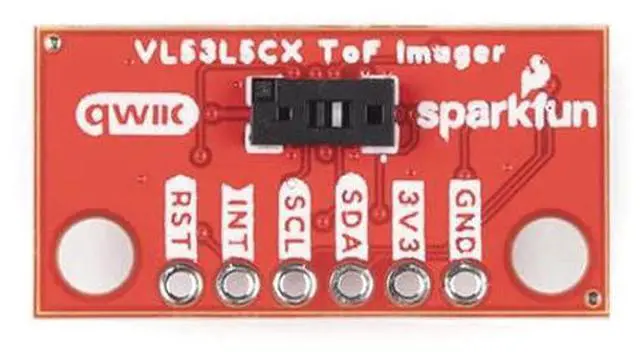 Alt view image 2 of 5 - SparkFun Qwiic Mini ToF Imager - VL53L5CX - Multizone ranging output sensor - Board dimensions .05" x 1" - SPAD array Physical infrared filters DOE for best ranging performance -Operating voltage 3.3V
