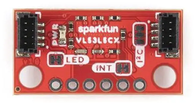 Alt view image 3 of 5 - SparkFun Qwiic Mini ToF Imager - VL53L5CX - Multizone ranging output sensor - Board dimensions .05" x 1" - SPAD array Physical infrared filters DOE for best ranging performance -Operating voltage 3.3V