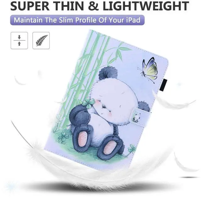 Alt view image 4 of 5 - Dteck for Fire Max 11 Tablet Case - 11" PU Leather Protective Folio Fold Stand with Auto Sleep Wake, Adjustable Viewing Angles, 4 Card Slots, Lightweight Slim Panda Case