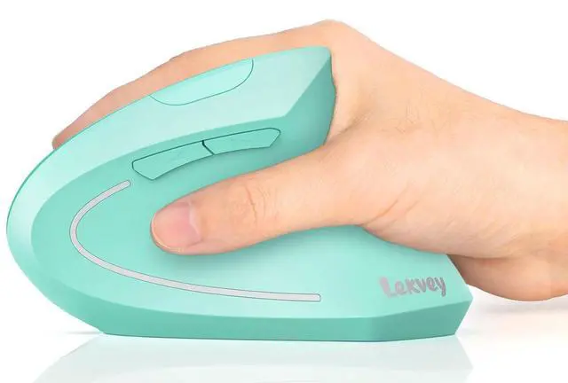 Main image of Lekvey Ergonomic Mouse, Vertical Wireless Mouse Rechargeable 2.4 GHz Optical Carpal Tunnel Mouse : 800/1200 / 1600 DPI, 6 Buttons, for Laptop, PC, Mac, Computer, Desktop, Notebook etc, Green