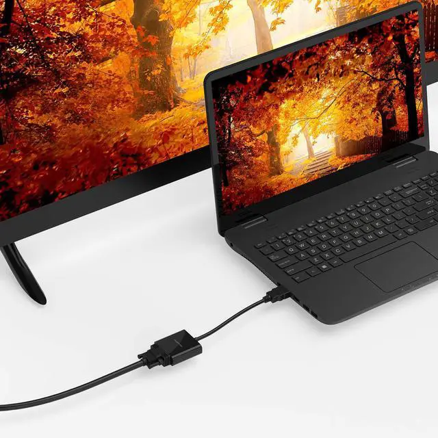 Alt view image 4 of 5 - LENTION Active HDMI to VGA Video Adapter, 1080P HDMI Digital AV to VGA Analog Cable Converter Compatible Raspberry Pi, MacBook, Chromebook, Roku, TV Box, PC, Laptop, More (Black)