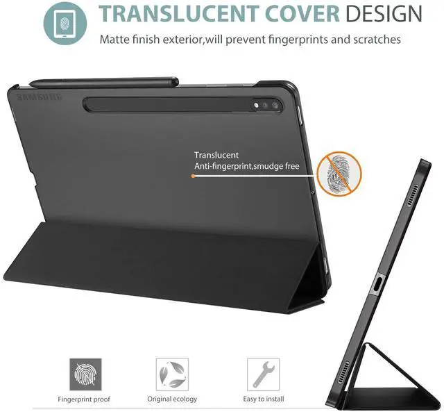 Alt view image 4 of 5 - ProCase for Galaxy Tab S8 / Tab S7 11 inch Case Bundle with Privacy Screen Protector for 11 Inch Galaxy Tab S8 2022 (X700 / X706) / Galaxy Tab S7 2020 (T870 / T875 / T878)