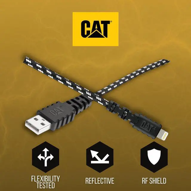 Alt view image 2 of 5 - CAT CHARGER CABLE - iPhone Charger Fast Charging 10 ft Long Apple Certified Lightning Cable - USB A Male To Male - Apple MFi Certified Ultra Strong + Durable iPad/iPhone Charging Cable