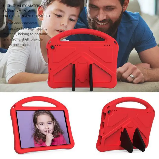 Alt view image 2 of 5 - Dteck Fire HD 10 & HD 10 Plus Tablet Case for Kids(13th/11th Generation, 2023/2021 Release),Lightweight Shockproof Handle Stand Kids Case for  Kindle Fire HD 10 Plus & 10 Kids Pro Tablets,Red