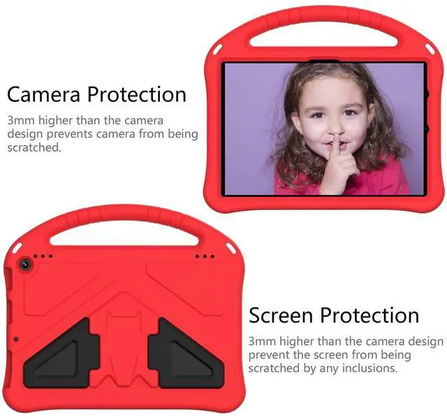 Alt view image 3 of 5 - Dteck Fire HD 10 & HD 10 Plus Tablet Case for Kids(13th/11th Generation, 2023/2021 Release),Lightweight Shockproof Handle Stand Kids Case for  Kindle Fire HD 10 Plus & 10 Kids Pro Tablets,Red