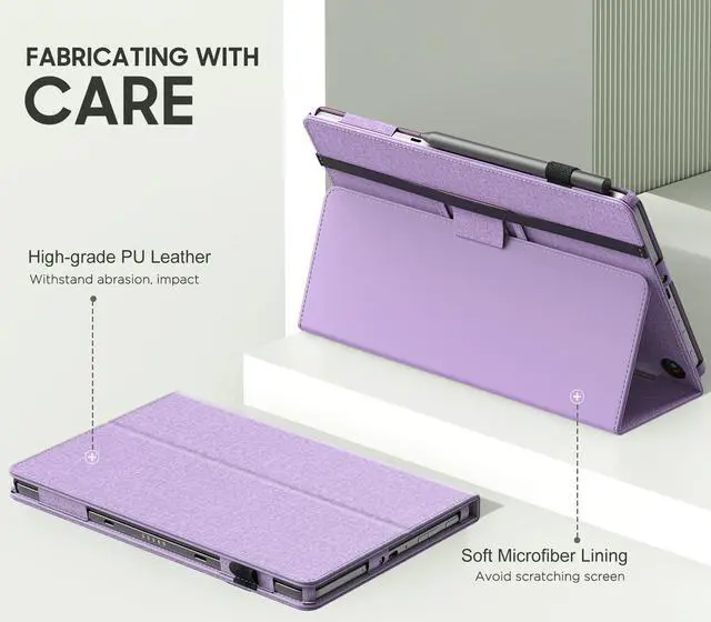Alt view image 3 of 5 - MoKo Case for  Kindle Fire Max 11 Case (13th Generation, 2023 Release) 11" - Slim Folding Stand Cover Case for Fire 11 Tablet with Auto Wake/Sleep, Taro Purple