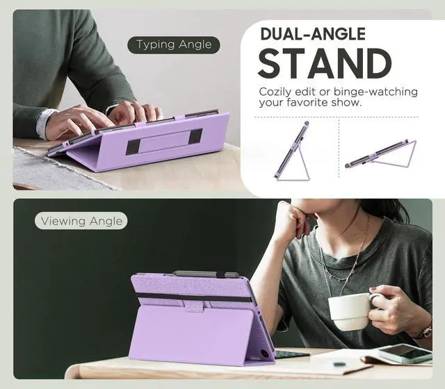 Alt view image 4 of 5 - MoKo Case for  Kindle Fire Max 11 Case (13th Generation, 2023 Release) 11" - Slim Folding Stand Cover Case for Fire 11 Tablet with Auto Wake/Sleep, Taro Purple