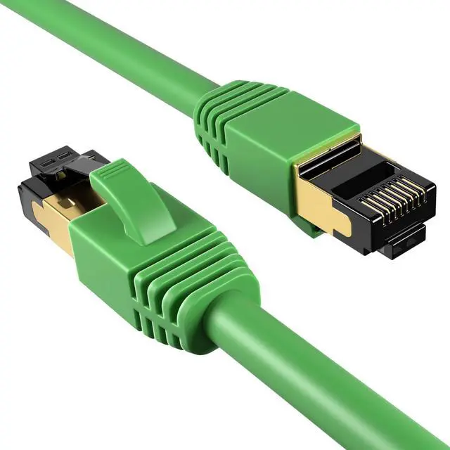 Main image of Cables Direct Online Cat8 Green 35FT SFTP Ethernet Patch Cable 40Gbps 2000Mhz Connection 26AWG Shielded Copper RJ45 Connectors for Modems, Routers, Networks