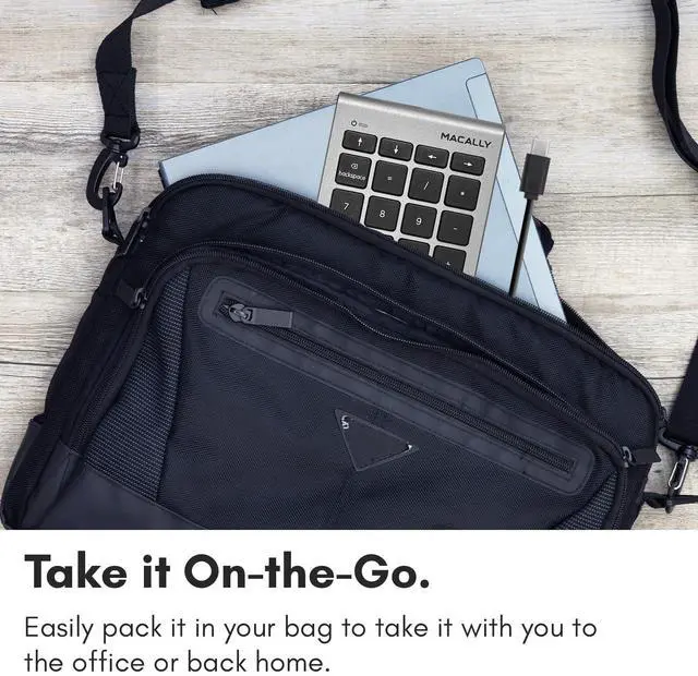 Alt view image 3 of 5 - Macally Wired USB C Numeric Keypad for Mac - Work Better - Type C Number Pad for MacBook Pro/Air, iMac, and PC - USB C Wired Number Pad with 5ft Cable and Arrow Keys - 10 Key USB Keypad for Laptop