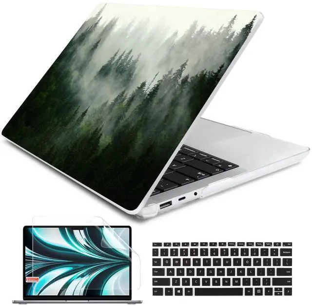 Main image of Batianda Case for 13.5" Microsoft Surface Laptop 5 4/3 with Metal Palm Rest Model 1951, Landscape Series Designed Protective Plastic Hardshell & Keyboard Cover & Screen Protector, Forest