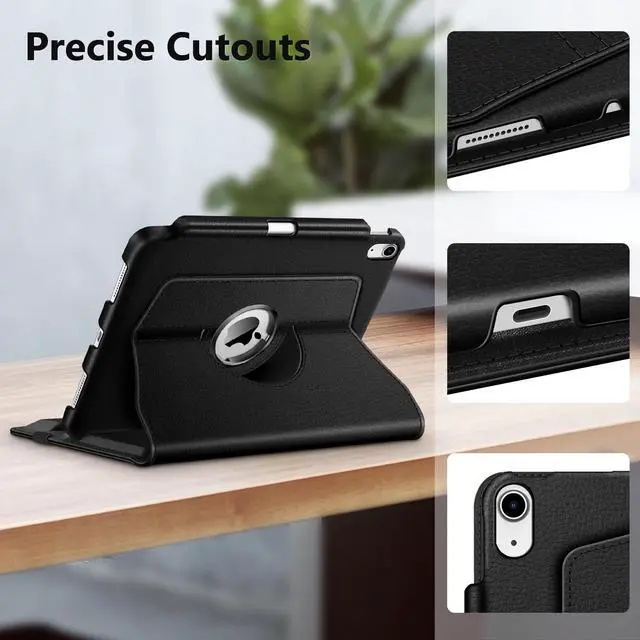 Alt view image 5 of 5 - Fintie 360 Degree Rotating Case for iPad (A16) 11th Generation 11 Inch (2025), iPad 10th Generation 10.9 Inch (2022) + 2 Pack Tempered Glass Screen Protector