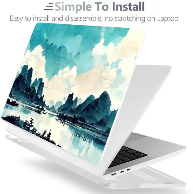 Alt view image 4 of 5 - Batianda Case for 13.5" Microsoft Surface Laptop 5 4/3 with Metal Palm Rest Model 1951, Designed Protective Plastic Hardshell & Keyboard Cover & Screen Protector, Landscape Painting