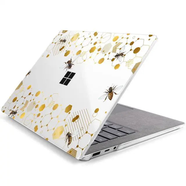 Alt view image 3 of 5 - Batianda Case for 13.5" Microsoft Surface Laptop 5 4/3 with Alcantara Palm Rest Model 1950/1867, Designed Clear Protective Plastic Hardshell & Keyboard Cover & Screen Protector, Honeycomb