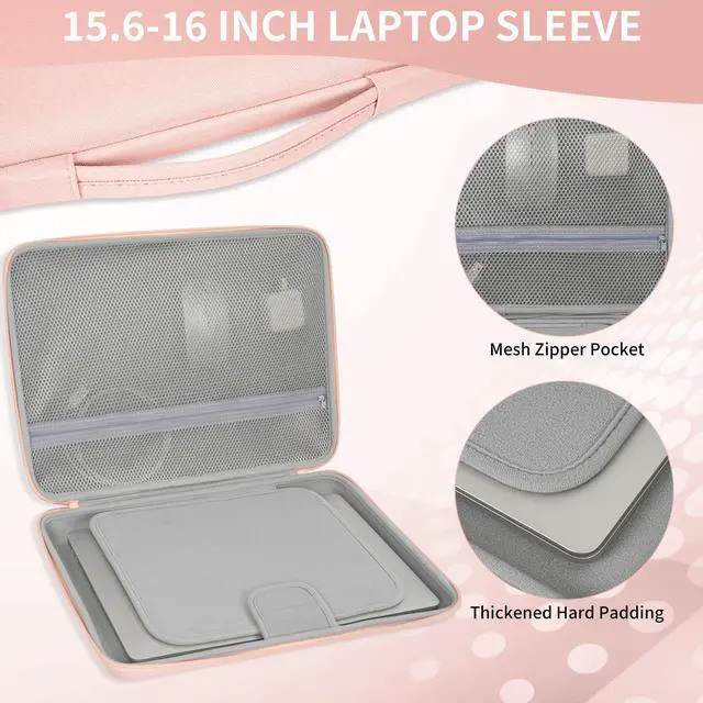 Alt view image 4 of 5 - Hard Laptop Sleeve Case for 16 inch MacBook Pro M3/M2/M1 Pro/Max A2991, A2780, A2485, A2141,15.6 Inch HP Dell Razer Samsung Laptop Chromebook, MacBook Air 15 inch M3/M2 Computer Carrying Case