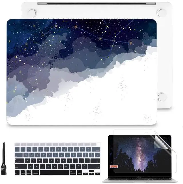 Main image of Batianda for MacBook Air 13 Inch Case 2020 2019 2018 Release A2337 M1 A1932 A2179, Hard Shell with Keyboard Cover Only Compatible for MacBook Air 13 Retina Dispaly&Touch ID, Blue Starry Sky