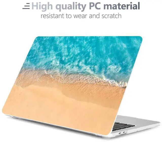 Alt view image 2 of 5 - Batianda Design Case for M1 MacBook Air 13 Inch Model A2337 A2179 A1932 2021 2020 2019 Release,3D Painted Landscape Series Hard Shell with Keyboard Cover & Screen Protector, Beach
