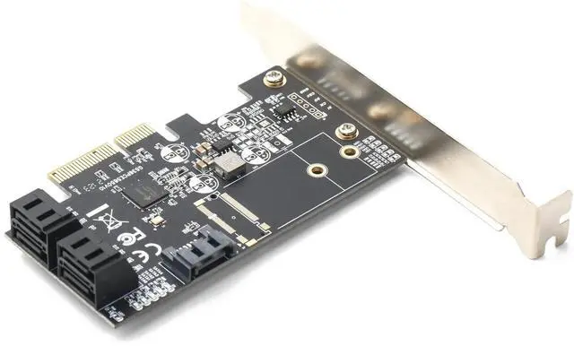 Main image of ZimaBoard SATA Card, 5 Port PCIe X4 Controller Card, SATA Controller Expansion Card with Low Profile Bracket, Non-Raid, Boot as System Disk, Support 5 SATA 3.0 Devices Support SSD and HDD