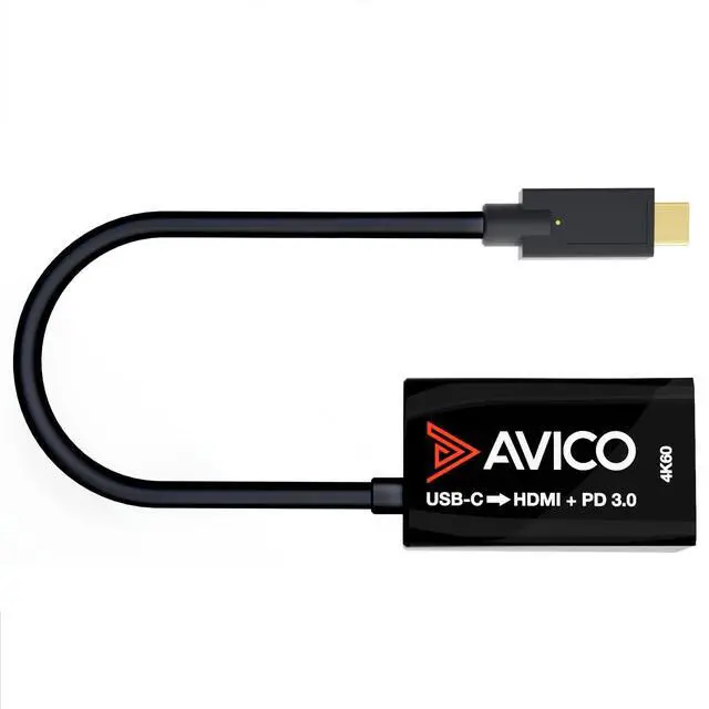 Main image of Avico USB C to HDMI 2.0 Adapter with 100W Charging - 4K 60hz HDR - 2K 144hz - 1080P 240hz - Male to Female - for Monitors, TVs, PCs, MacBooks, Projectors - Thunderbolt Compatible