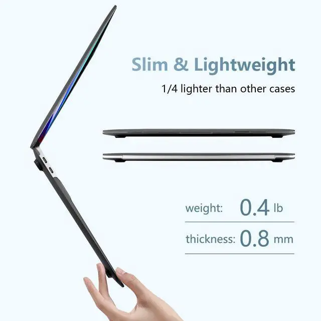 Alt view image 5 of 5 - Batianda Designed Case for New MacBook Pro 13-inch M2 2022 Release Model A2338 Upgrade Hard Ultra Thin Protective Shell Anti-Dirty with Keyboard Cover & Screen Protector, Black Marble