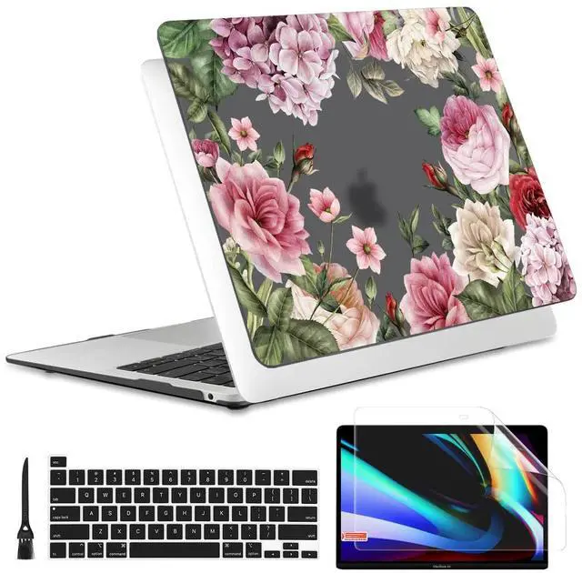 Main image of Batianda Designed Case for New MacBook Pro 13-inch M2 2022 Release Model A2338 Upgrade Hard Ultra Thin Protective Shell Anti-Dirty with Keyboard Cover & Screen Protector, Flowers