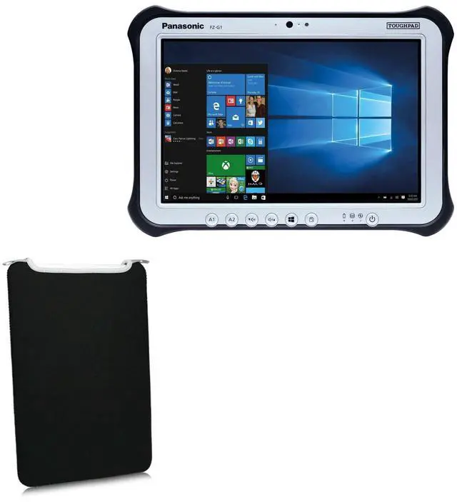 Main image of BoxWave Case Compatible with Panasonic Toughpad FZ-G1 - SlipSuit, Soft Slim Neoprene Pouch Protective Case Cover - Jet Black