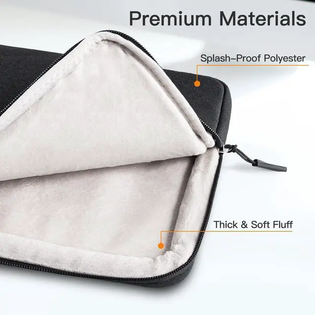 Alt view image 4 of 5 - JETech Laptop Sleeve for 16-Inch MacBook Pro (M4 / M3 / M2 / M1, 2019-2024), Waterproof Bag Case with Pocket, Compatible with 16 Inch Notebook (Black)