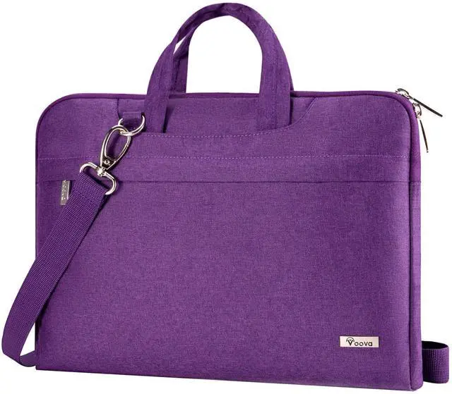 Main image of Voova Laptop Bag 15.6 Inch for Women, Waterproof Computer Sleeve Carrying Case with Shoulder Straps & Handle Compatible with Macbook Air 15, MacBook Pro 15/16, 15-16 Inch Hp Dell Lenovo Asus, Purple