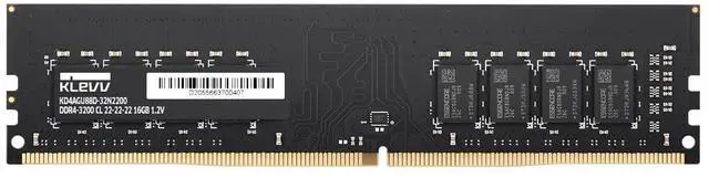 Main image of KLEVV DDR4 16GB (1x16GB) 3200MHz CL22 1.2V UDIMM Desktop Ram Memory SK Hynix Chip (KD4AGUA80-32N220A)