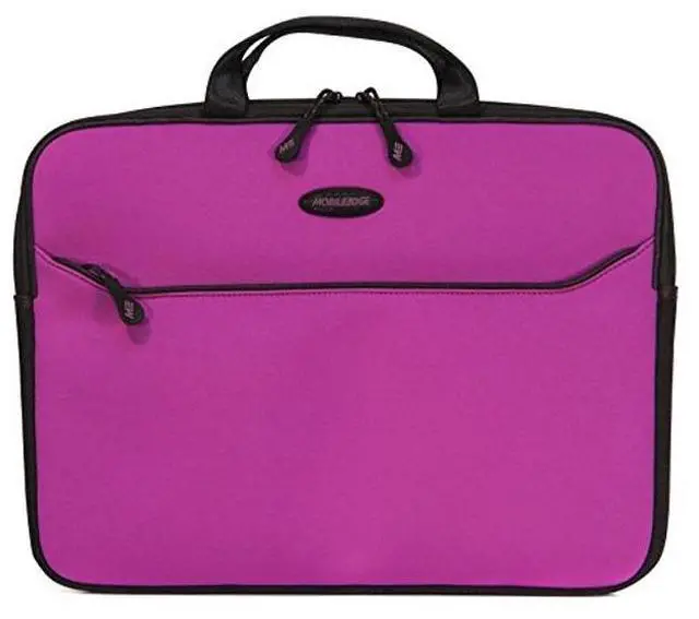 Alt view image 4 of 4 - Mobile Edge Purple SlipSuit, Cushioned EVA Laptop Sleeve w/Handle, 15.6 Inch to 16 Inch Screens, Large Zippered Exterior Pocket, Water-Resistant, MESS8-16
