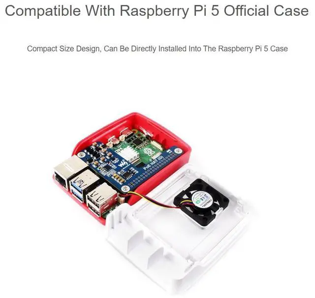Alt view image 5 of 5 - waveshare PoE HAT (G) for Raspberry Pi 5,Power Over Ethernet HAT (G) Expansion Board, IEEE 802.3af/at Network Standard,Compatible with Raspberry Pi 5 Official Case,5V 5A Output