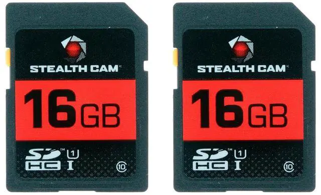 Main image of STEALTH CAM SD Card - High-Speed Data Transferring Storage Game Trail Hunting Scouting Photo Video Recording Cameras, 16GB SD Card (2 Pack)