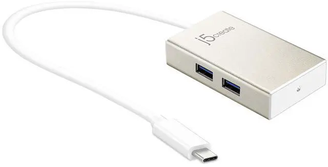 Main image of j5create USB Type-C 4-Port Hub, Silver, JCH343