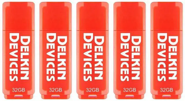 Main image of Delkin Devices 3.0 32GB USB Flash Drive - Plug & Play, Ultra-Fast Data Transfer, Up to 60MB/s Read | Data Storage and Transfer (5-Pack)