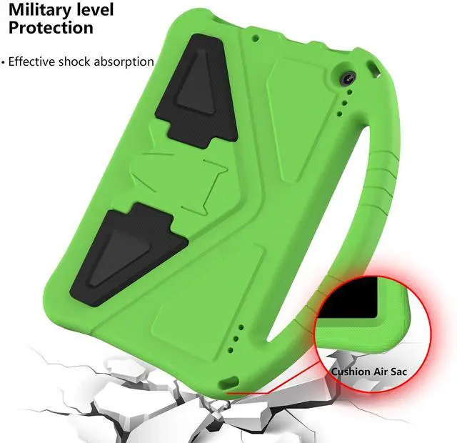 Alt view image 4 of 5 - Dteck Fire HD 10 & HD 10 Plus Tablet Case for Kids(13th/11th Generation, 2023/2021 Release),Lightweight Shockproof Handle Stand Kids Case for  Kindle Fire HD 10 Plus & 10 Kids Pro Tablets,Green