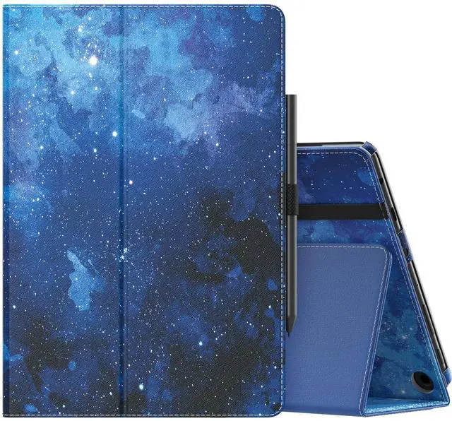 Main image of MoKo Case Fits All-New  Kindle Fire HD 10 & 10 Plus Tablet (13th/11th Generation, 2023/2021 Release) 10.1" - Slim Folding Stand Cover with Auto Wake/Sleep, Blue Sky Star