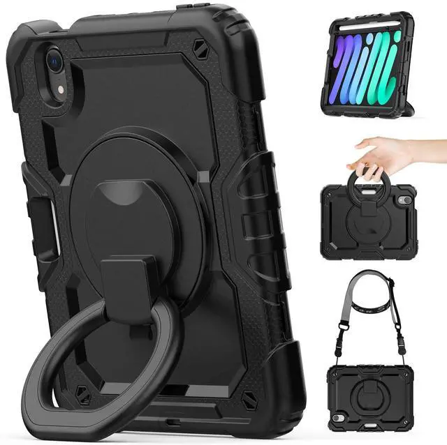 Main image of timecity for iPad Mini 7th/ 6th Generation Case 8.3 Inch 2024/2021, for iPad Mini 7/6 Case: Heavy Duty Protection but Not Bulky - Black