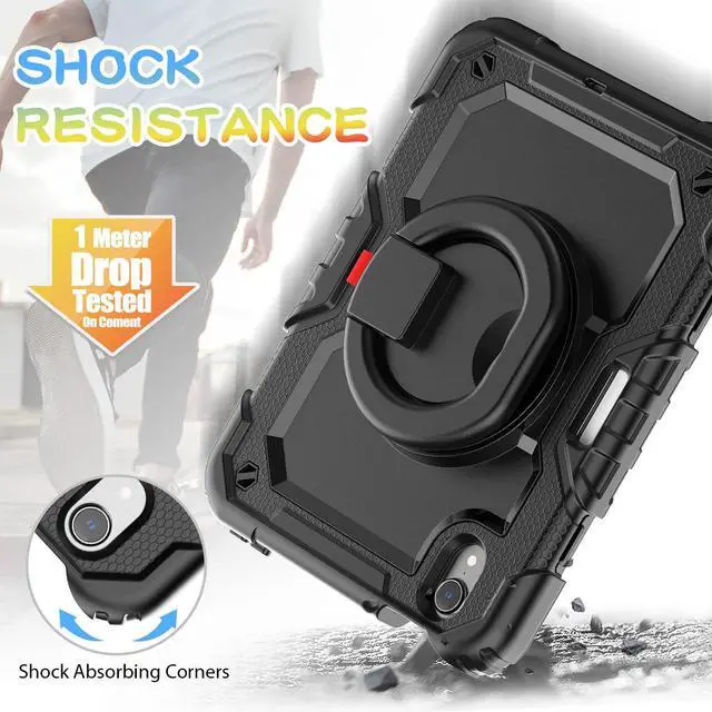 Alt view image 3 of 5 - timecity for iPad Mini 7th/ 6th Generation Case 8.3 Inch 2024/2021, for iPad Mini 7/6 Case: Heavy Duty Protection but Not Bulky - Black