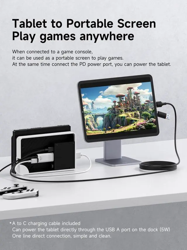 Alt view image 2 of 5 - Hagibis USB3.0 Video Capture Card with 100W PD, HDMI to USB A/USB C Capture Cable 1080P@60fps YUY2 MJPEG MS2130 for Quest 3 2 Pro VR Switch2 PS4/5 Live Broadcast, Gaming, Streaming, Recorder