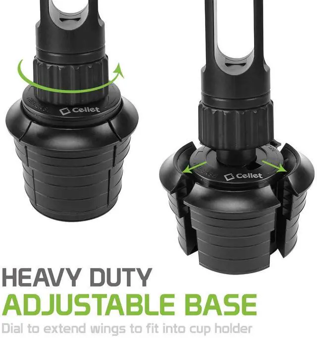 Alt view image 4 of 5 - Cellet Car Cup Holder Phone Mount, Phone Holder Mount Cradle Universal Adjustable Compatible for All Smartphones Apple iPhone, Samsung Galaxy Note, LG, Moto Google Pixel (Long Neck)