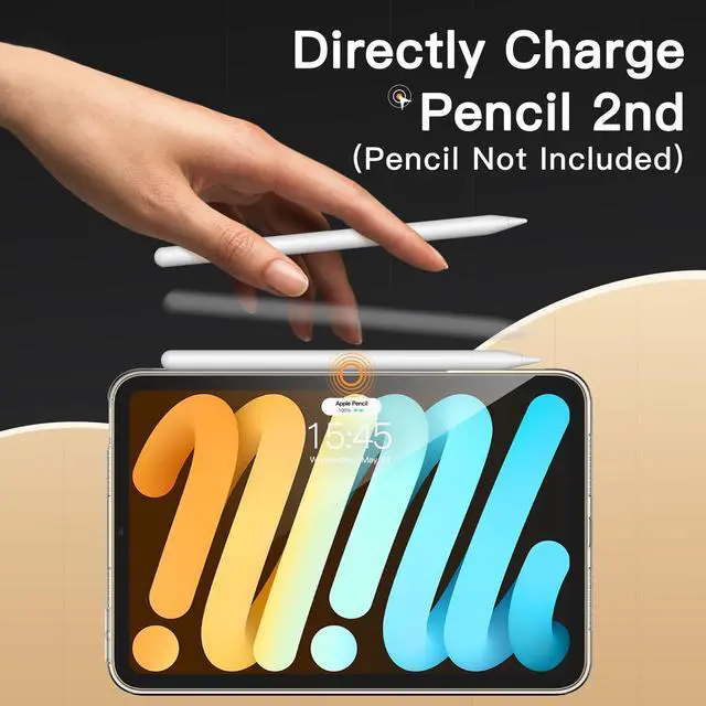 Alt view image 4 of 5 - JETech iPad Mini (A17 Pro, 2024 Model, 7th Generation) / Mini 6 (2021 Model, 6th Generation) Soft TPU Case and Privacy Screen Protector Bundle